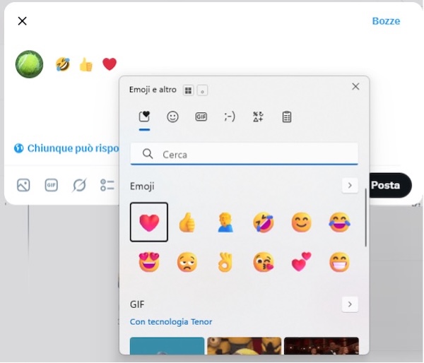 emoji-3 tasto funzione windows